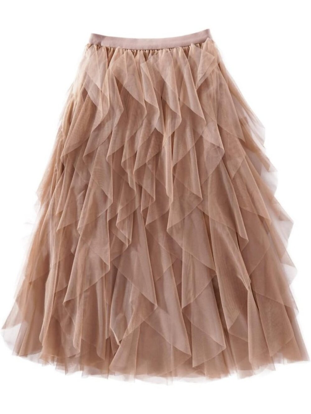 Colorful Long Tulle A-Line Tutu Skirt for Women | Tiered Petticoat Fashion